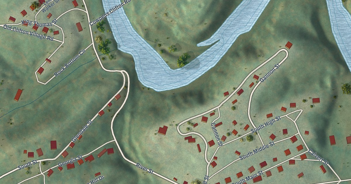 Map of Clifton, South Carolina in 2026