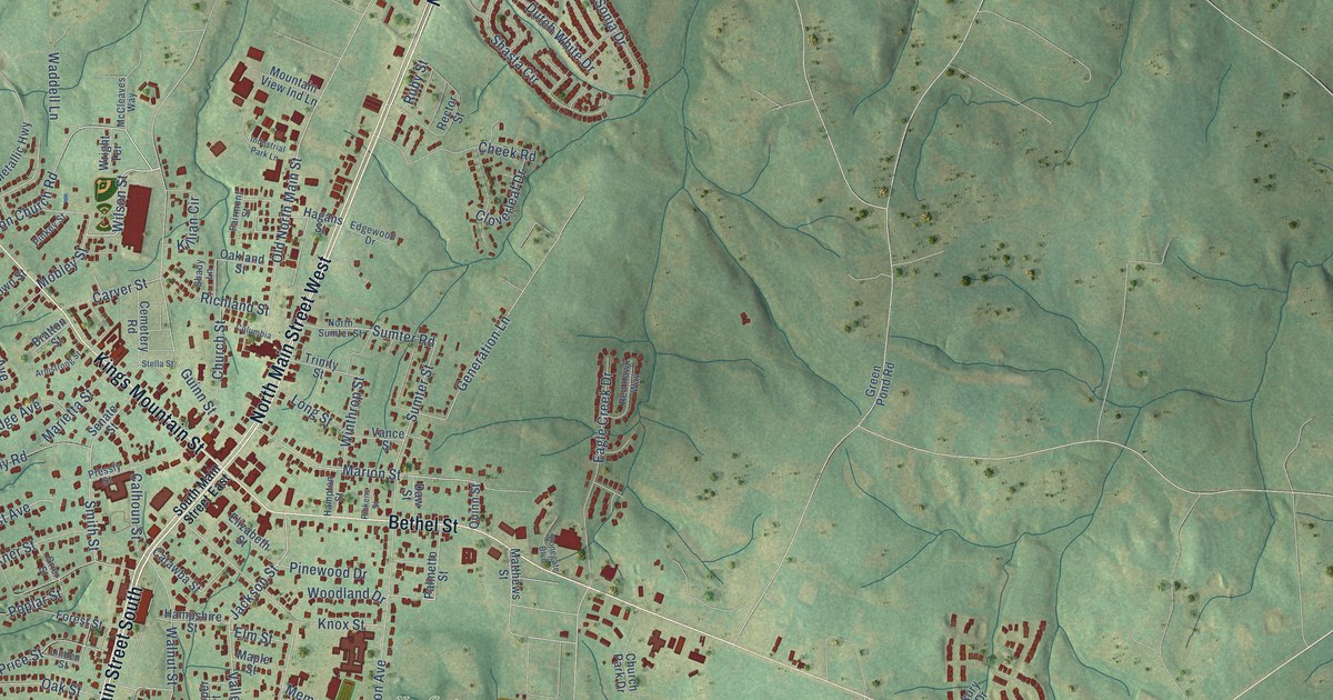 Map of Clover, South Carolina in 2026