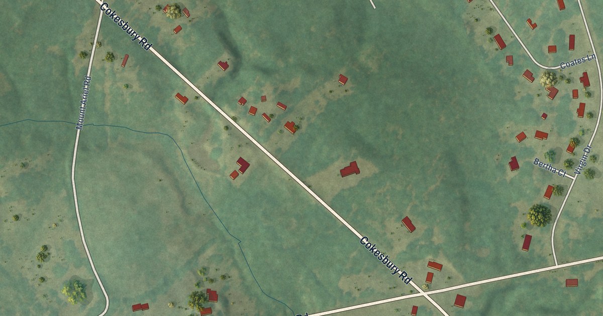 Map of Cokesbury, South Carolina in 2026