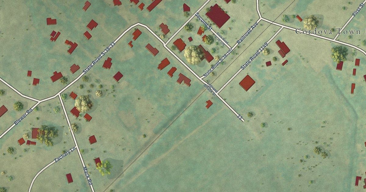 Map of Cordova, South Carolina in 2026
