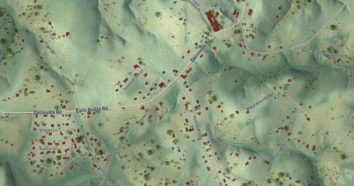 Map of Dacusville, South Carolina in 2026