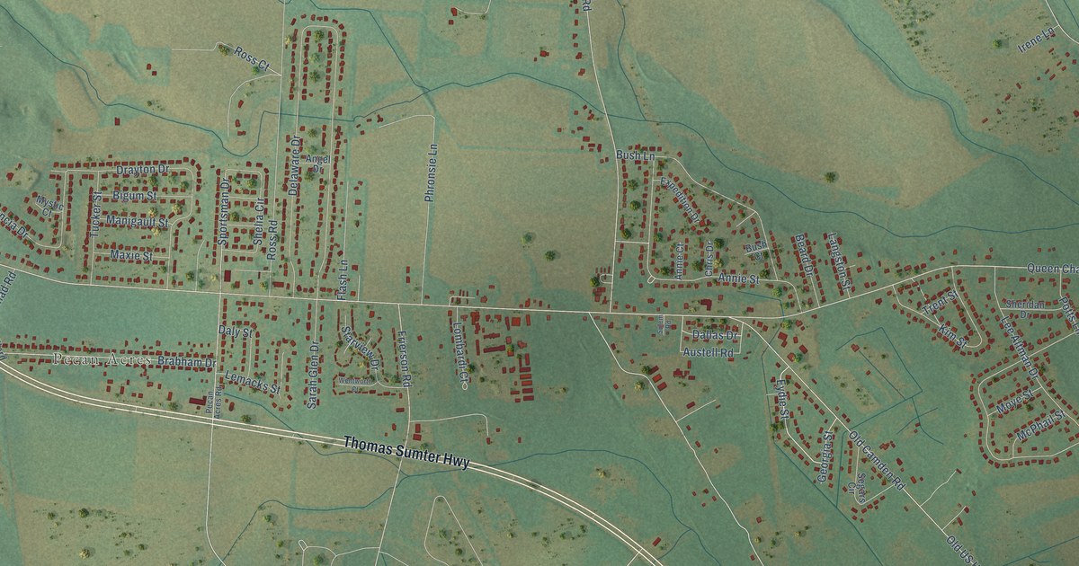 Map of Dalzell, South Carolina in 2026
