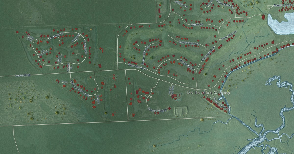 Map of DeBordieu Colony, South Carolina in 2026