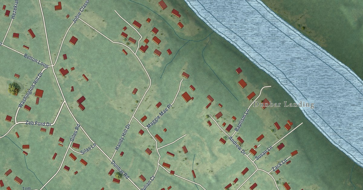 Map of Dunbar, South Carolina in 2026