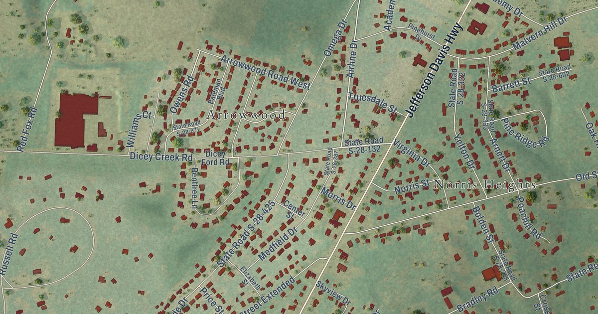 Map of East Camden, South Carolina in 2026