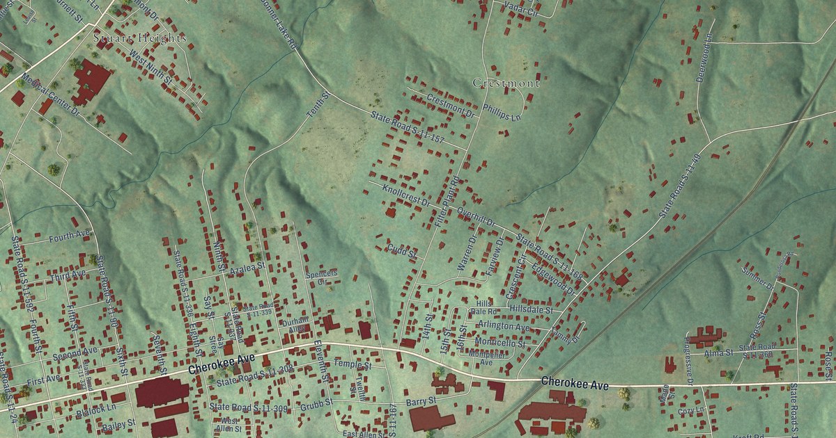 Map of East Gaffney, South Carolina in 2026
