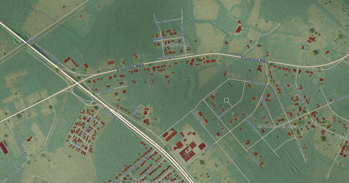 Map of East Sumter, South Carolina in 2026