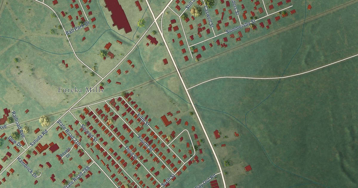 Map of Eureka Mill, South Carolina in 2026