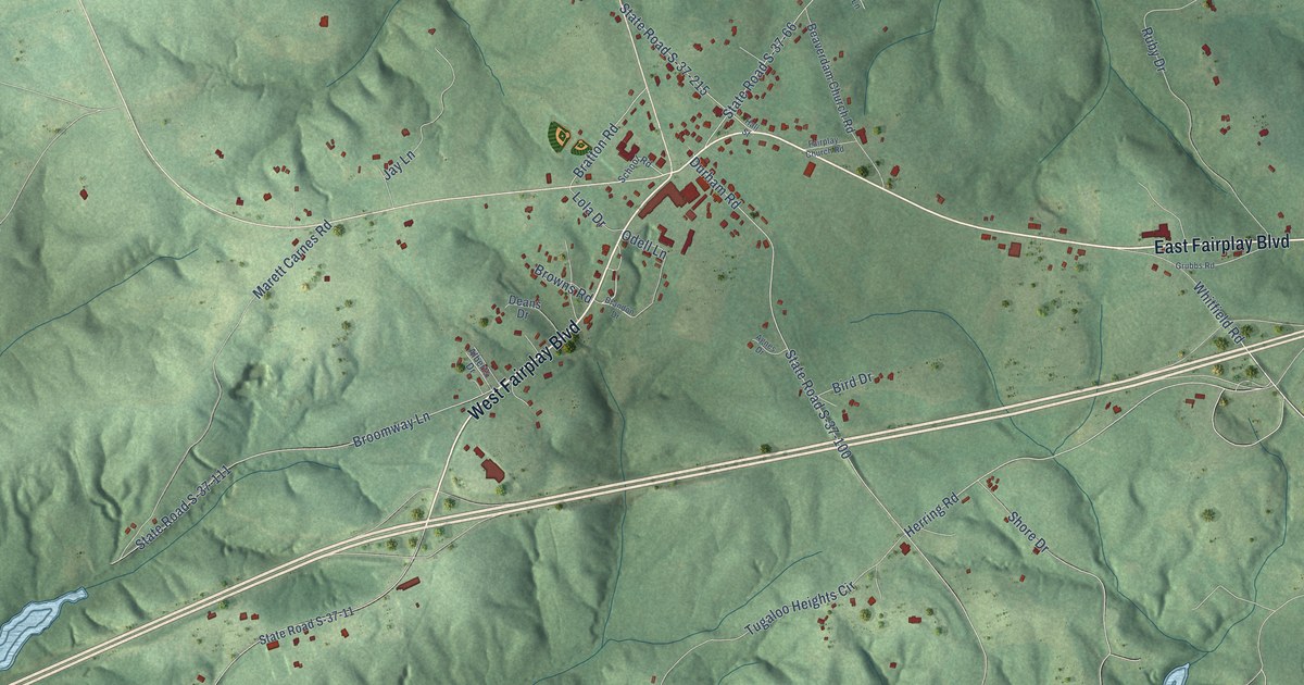 Map of Fair Play, South Carolina in 2026