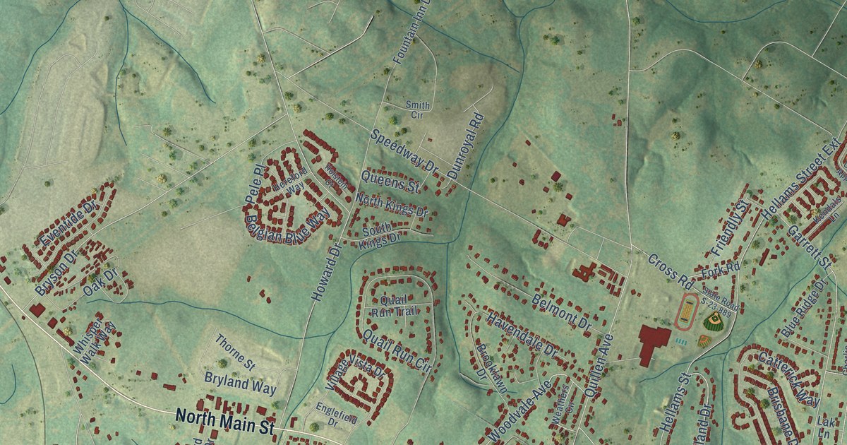 Map of Fountain Inn, South Carolina in 2026