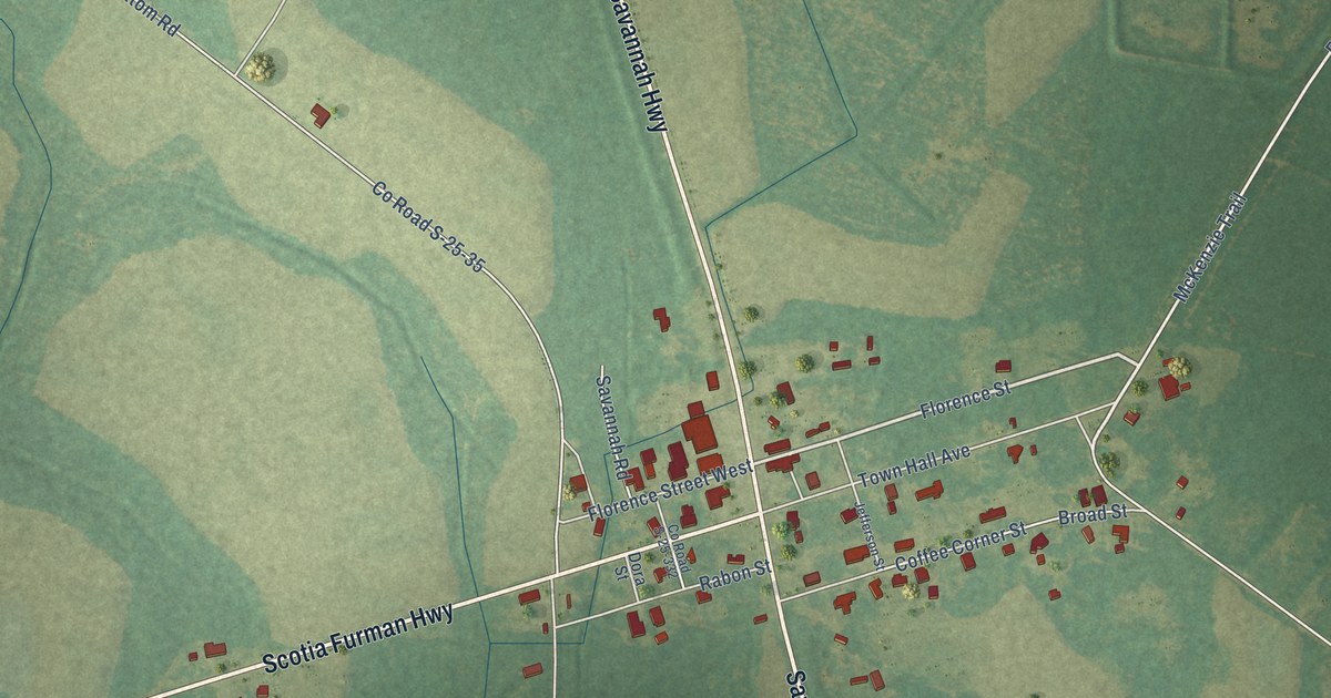 Map of Furman, South Carolina in 2026
