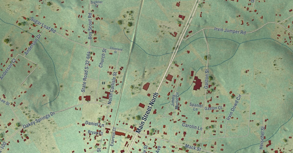 Map of Gaston, South Carolina in 2026
