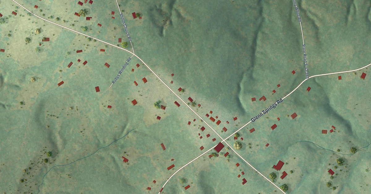 Map of Glenn Springs, South Carolina in 2026
