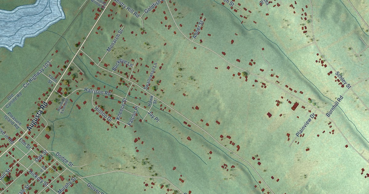 Map of Gloverville, South Carolina in 2026