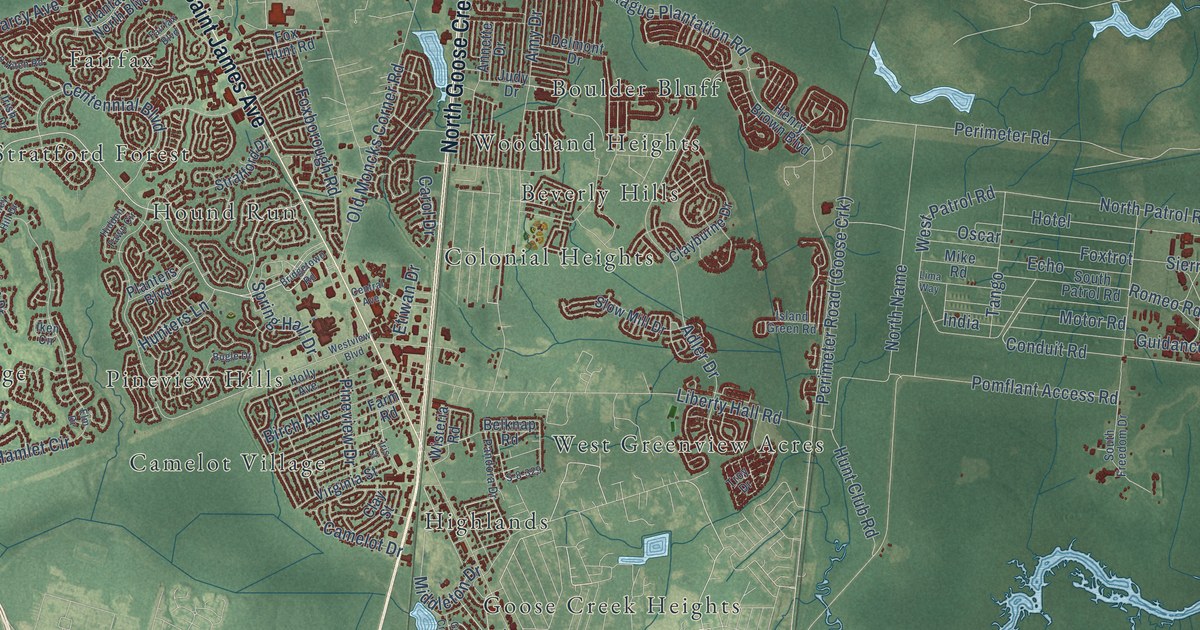 Map of Goose Creek, South Carolina in 2026