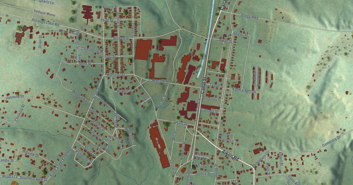 Map of Graniteville, South Carolina in 2026