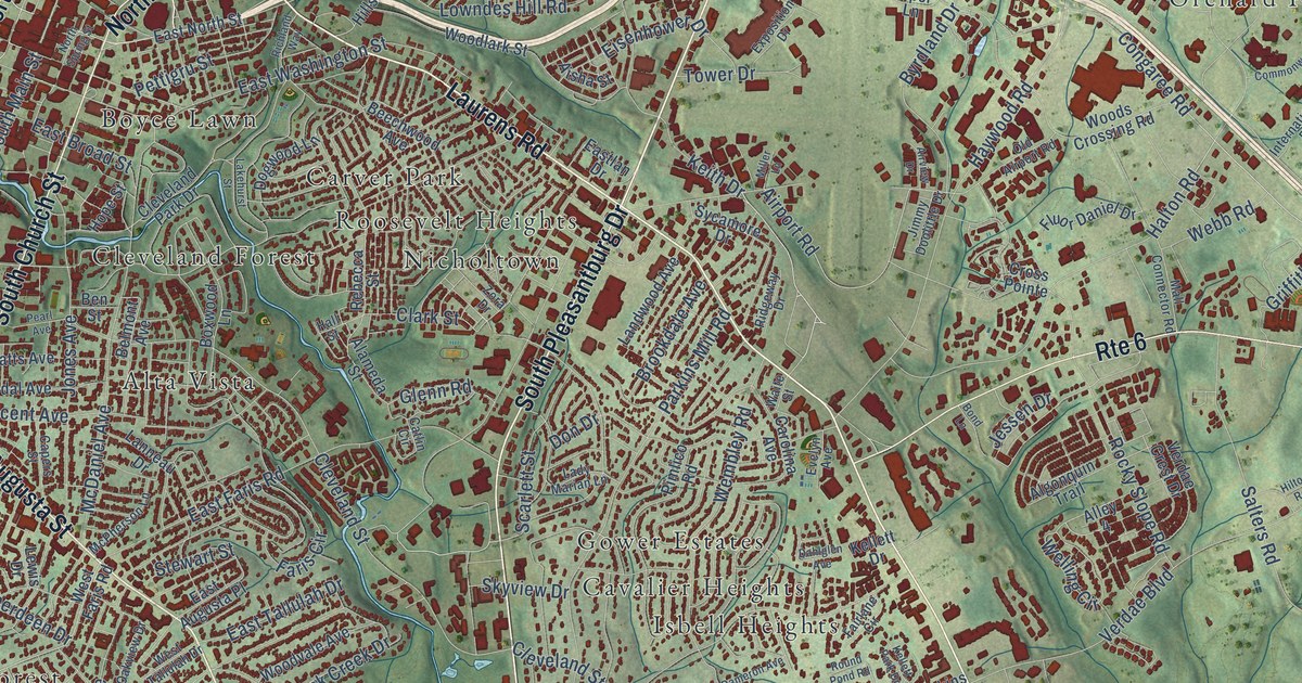 Map of Greenville, South Carolina in 2026