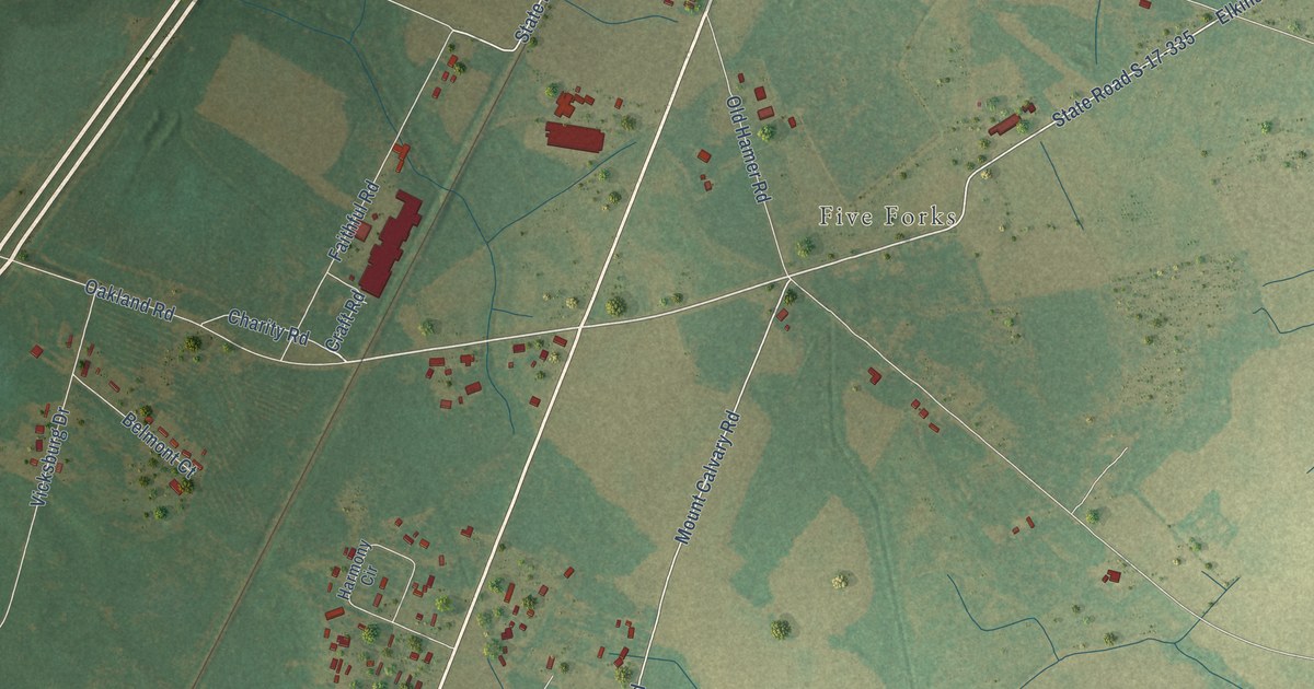 Map of Hamer, South Carolina in 2026