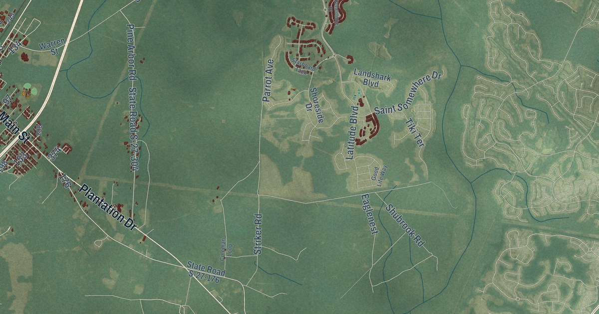 Map of Hardeeville, South Carolina in 2026