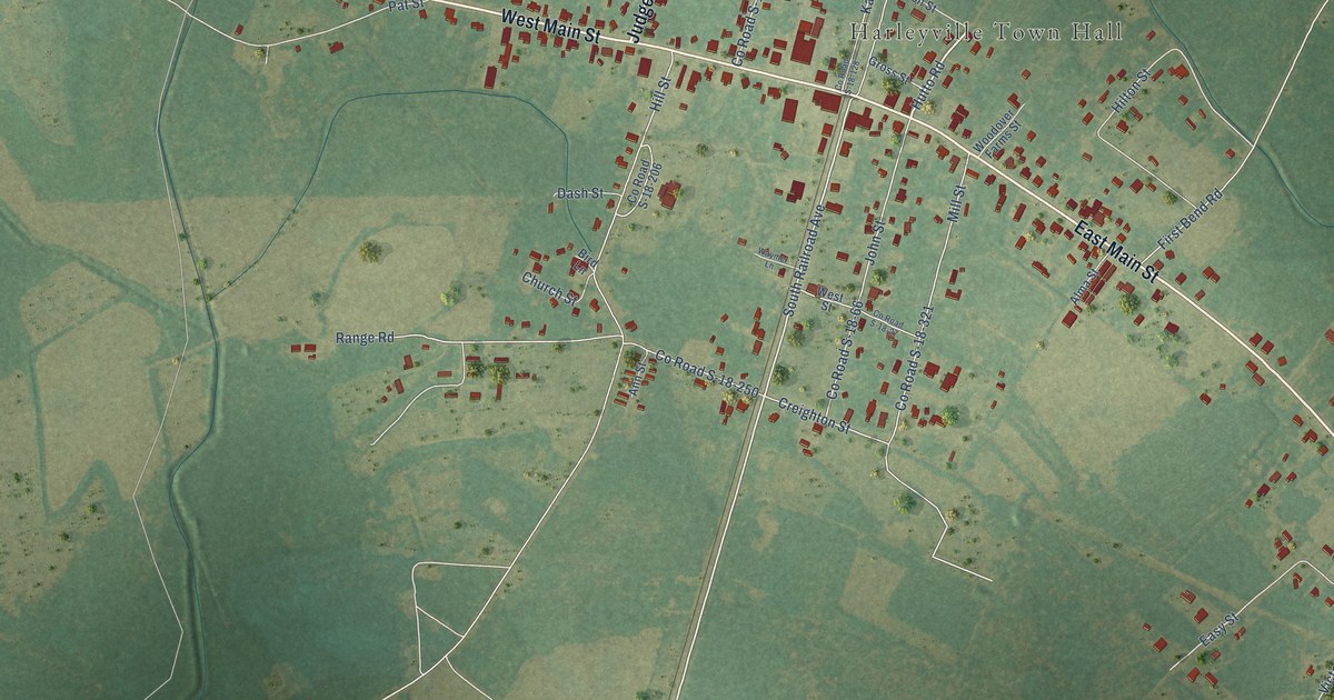 Map of Harleyville, South Carolina in 2026