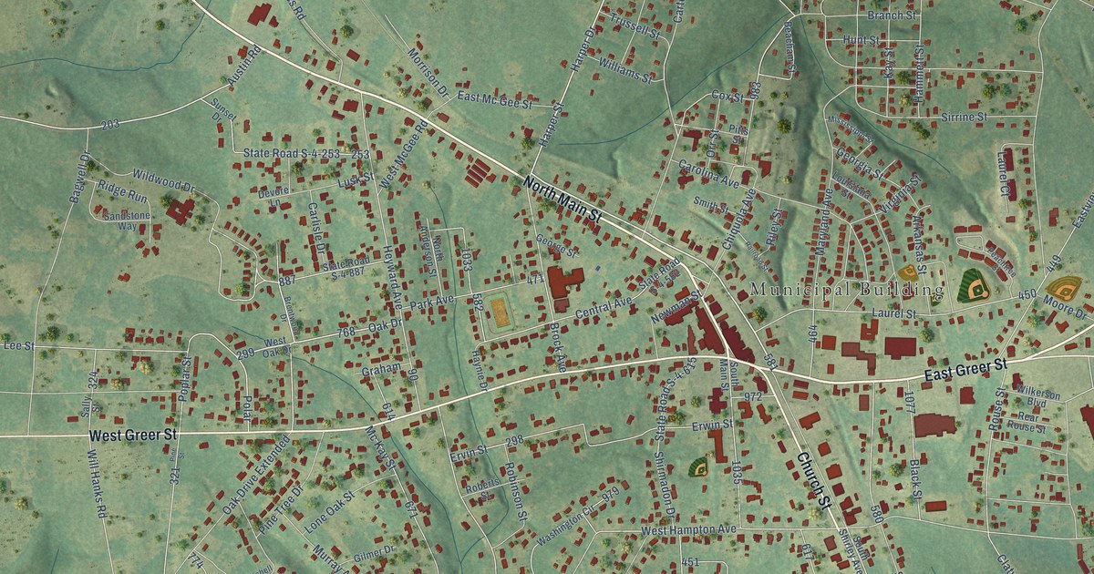 Map of Honea Path, South Carolina in 2026