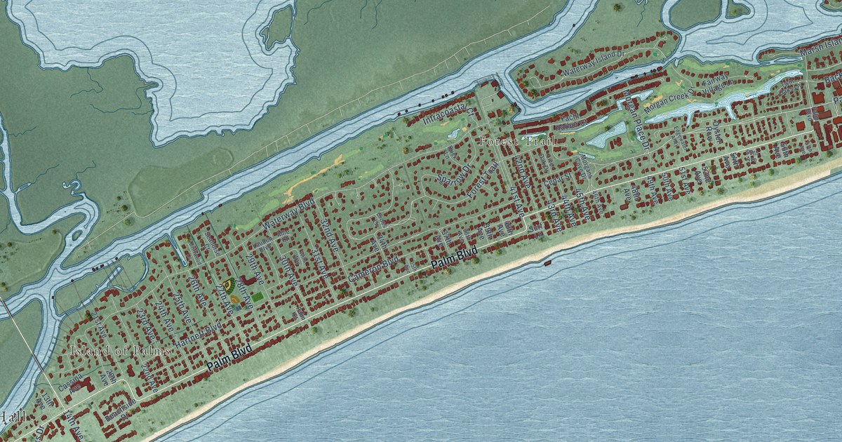 Map of Isle of Palms, South Carolina in 2026