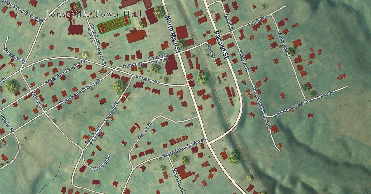 Map of Jonesville, South Carolina in 2026
