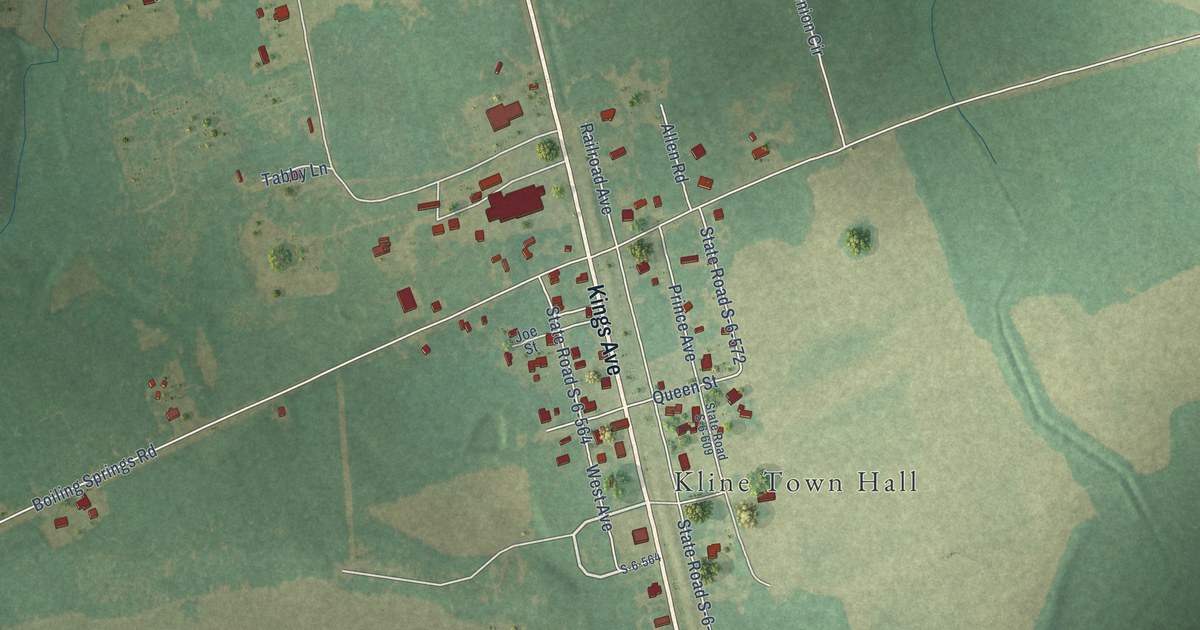 Map of Kline, South Carolina in 2026