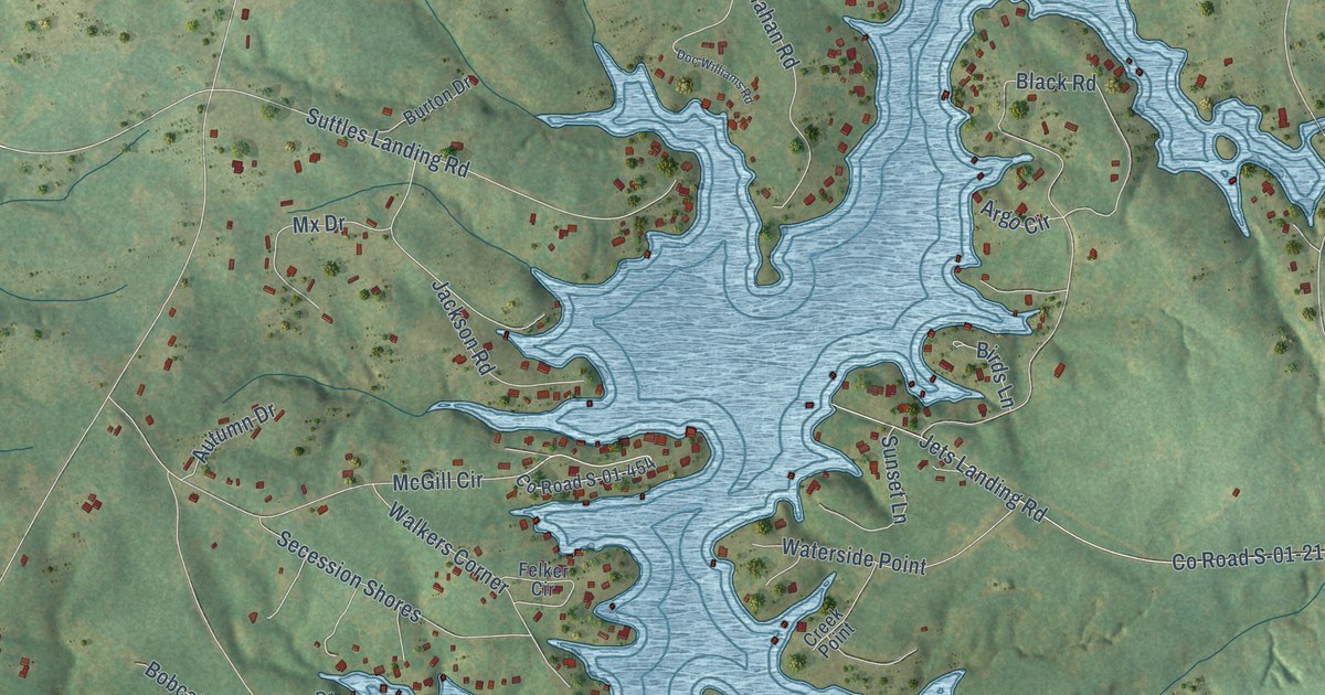 Map of Lake Secession, South Carolina in 2026
