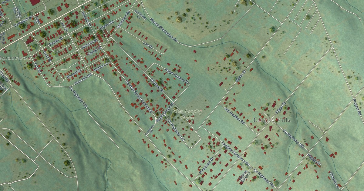 Map of Langley, South Carolina in 2026