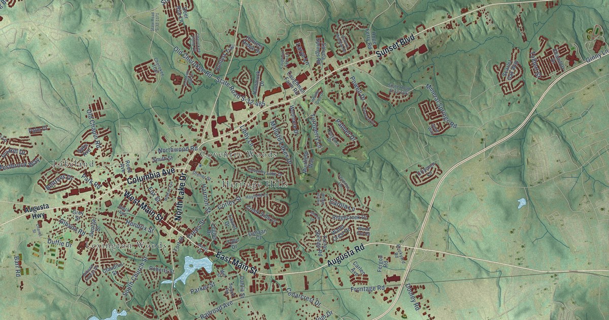 Map of Lexington, South Carolina in 2026
