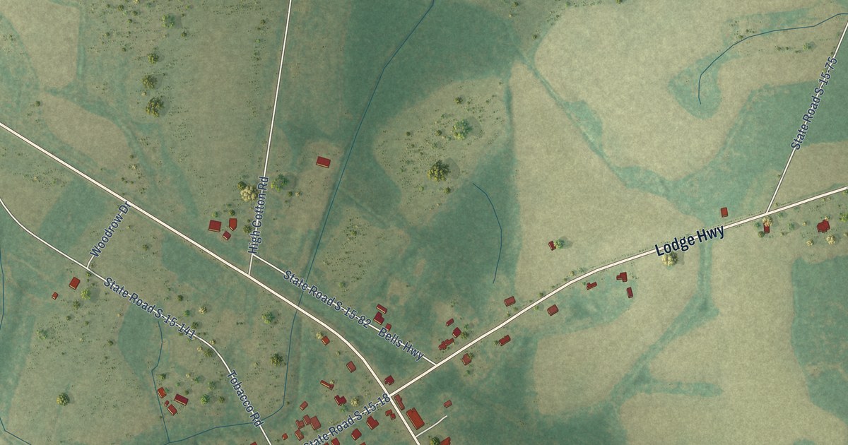 Map of Lodge, South Carolina in 2026