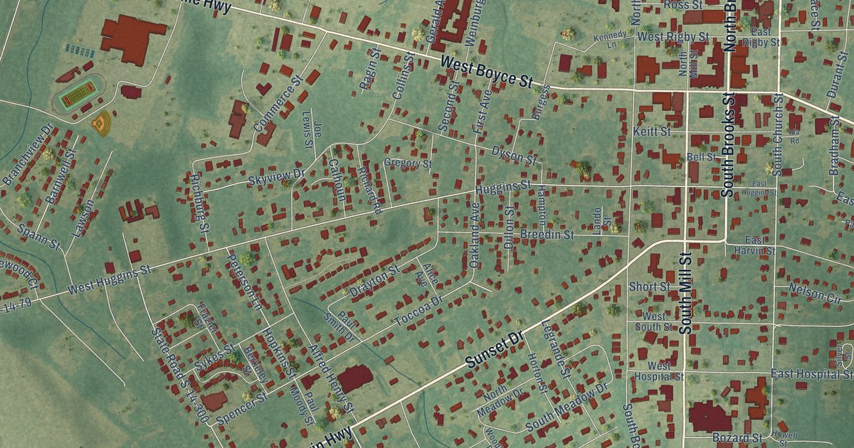 Map of Manning, South Carolina in 2026
