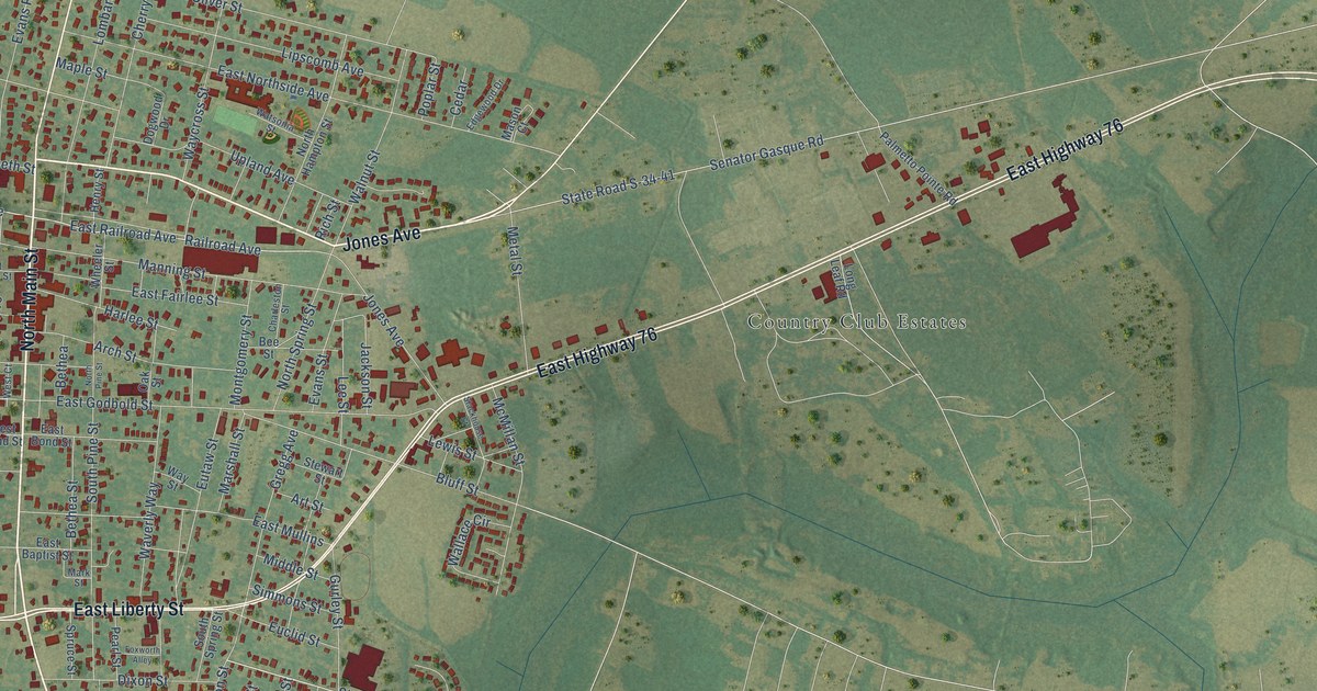 Map of Marion, South Carolina in 2026