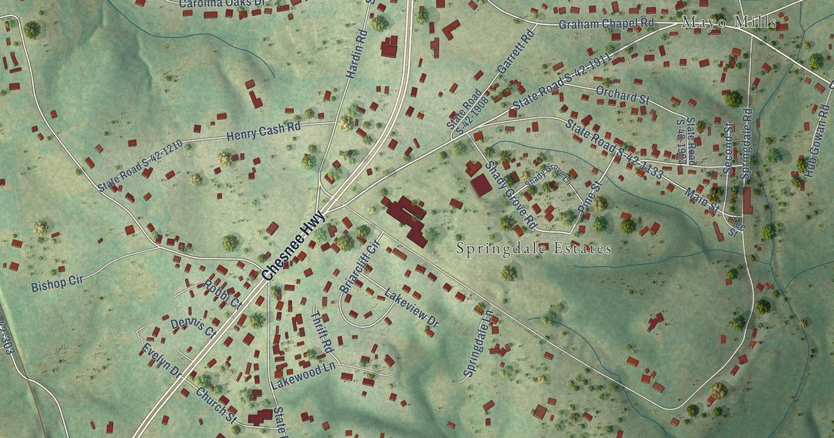 Map of Mayo, South Carolina in 2026