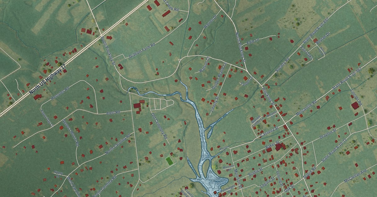 Map of McClellanville, South Carolina in 2026