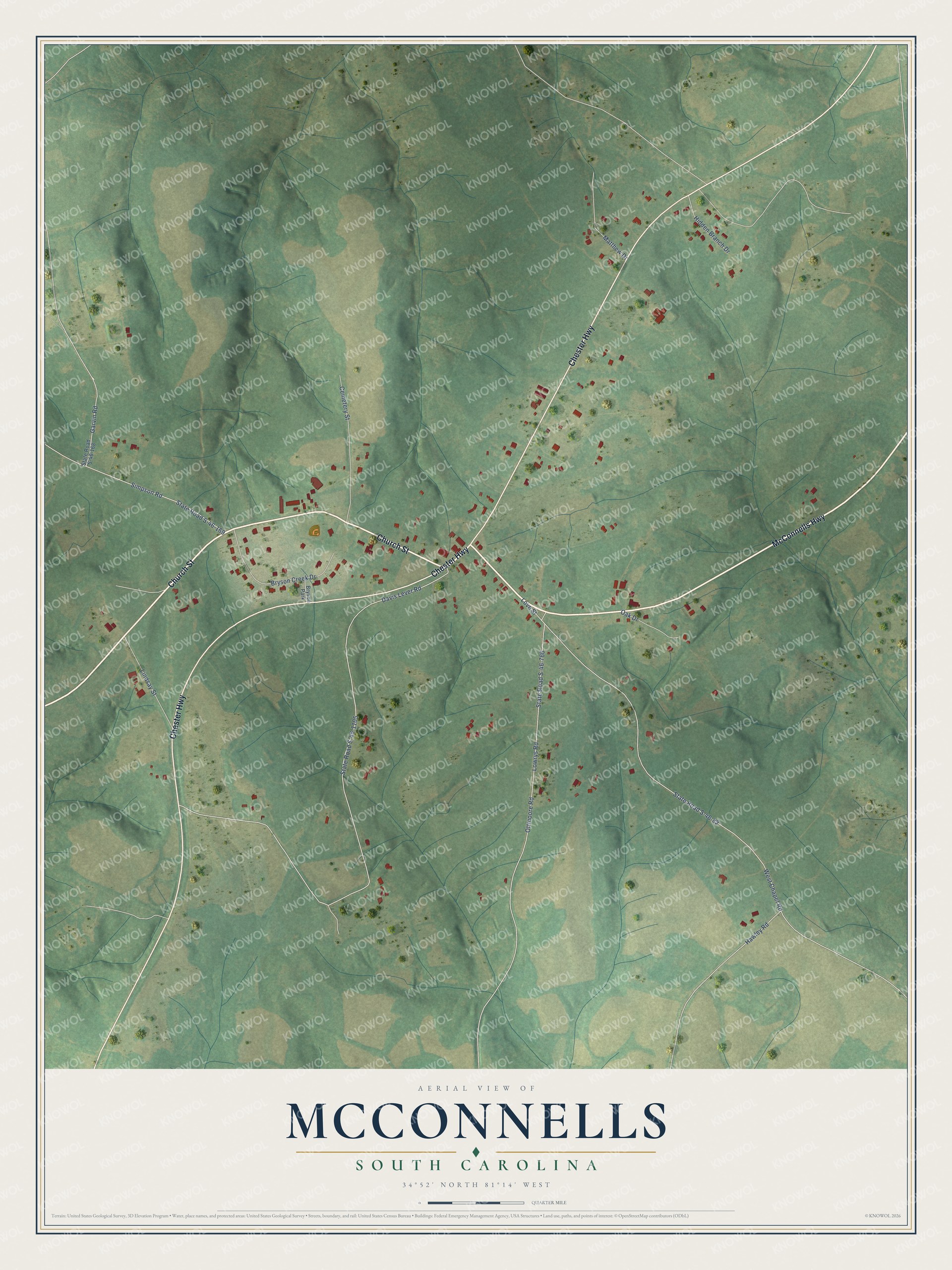 Watermarked full-map preview of McConnells, South Carolina