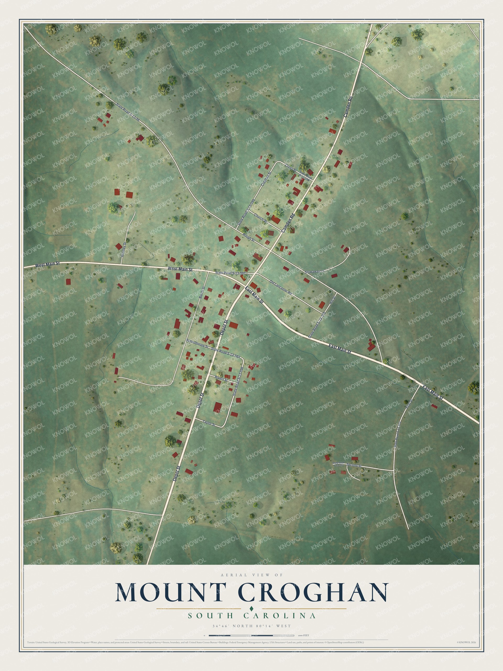 Watermarked full-map preview of Mount Croghan, South Carolina