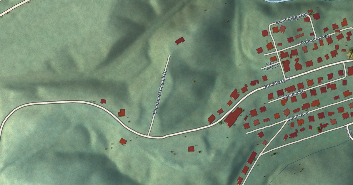Map of Newry, South Carolina in 2026
