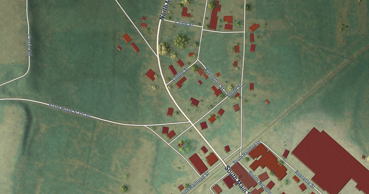 Map of Nichols, South Carolina in 2026