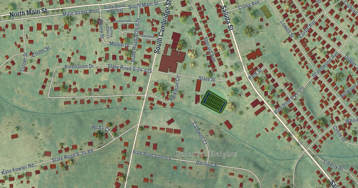 Map of Ninety Six, South Carolina in 2026