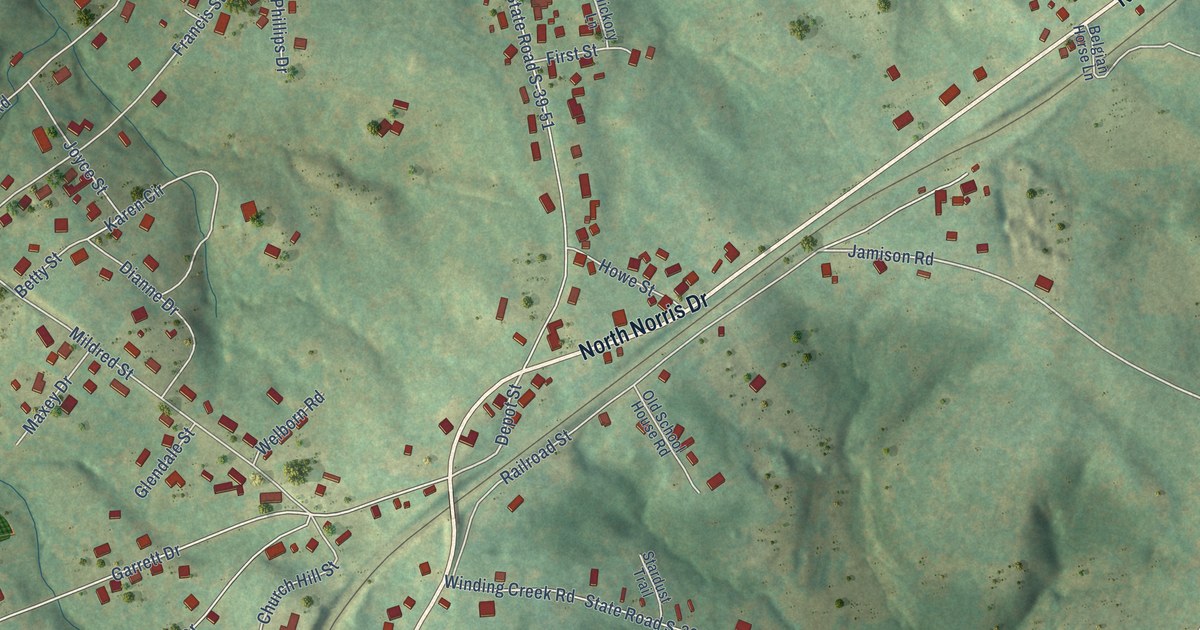 Map of Norris, South Carolina in 2026