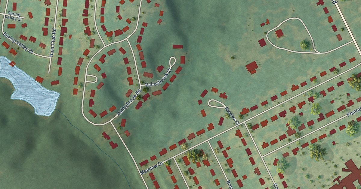 Map of Oakland, South Carolina in 2026