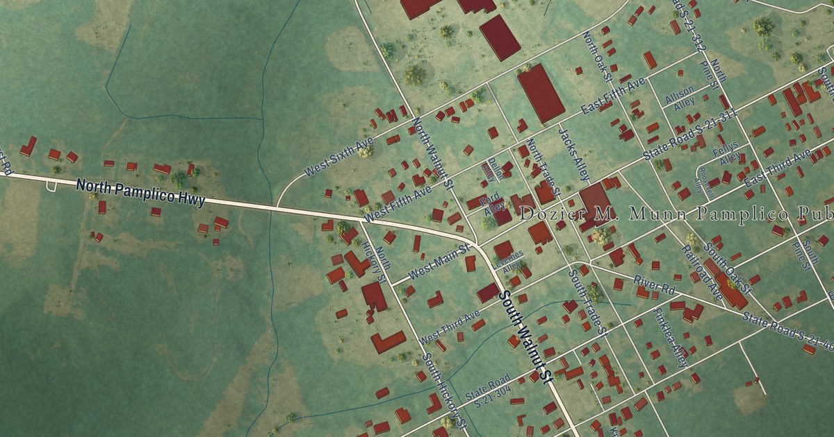 Map of Pamplico, South Carolina in 2026