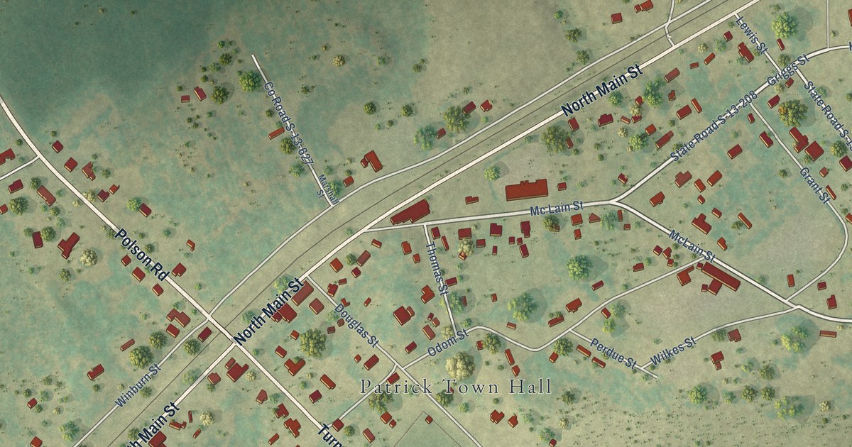 Map of Patrick, South Carolina in 2026