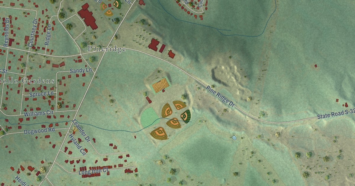 Map of Pine Ridge, South Carolina in 2026