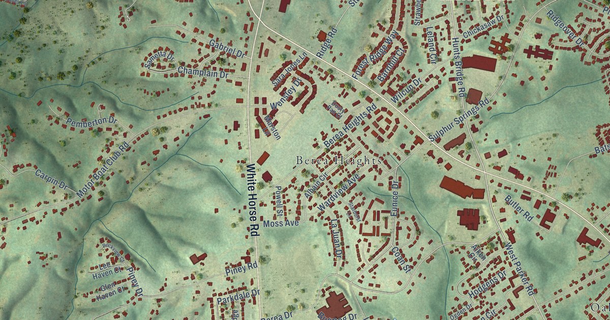 Map of Berea, South Carolina in 2026