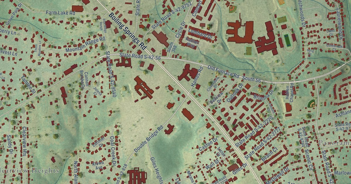 Map of Boiling Springs, South Carolina in 2026