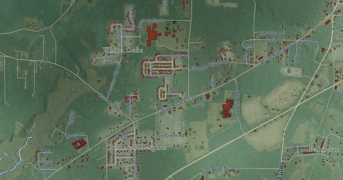 Map of Burton, South Carolina in 2026