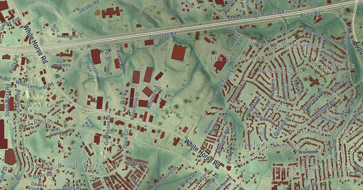 Map of Gantt, South Carolina in 2026